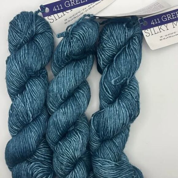 Unbranded Other - Malabrigo Silky Merino Yarn - 411 Green Gray (3 Skeins) - #297
